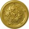 Ekena Millwork Katheryn Ceiling Medallion (Fits Canopies up to 2 1/8"), Hand-Painted Rich Gold, 14 1/2"OD x 2 3/4"P CM14KTRGS - alternate 1